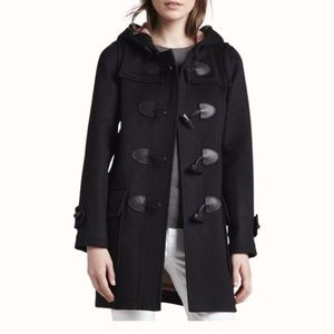 Authentic BURBERRY Brit Black Classic Double-Face Toggle Duffle Coat